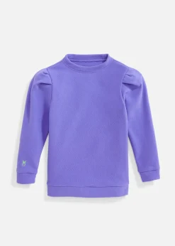 Girls Elle Puff Sleeve Crewneck-Dudley Stephens Fashion