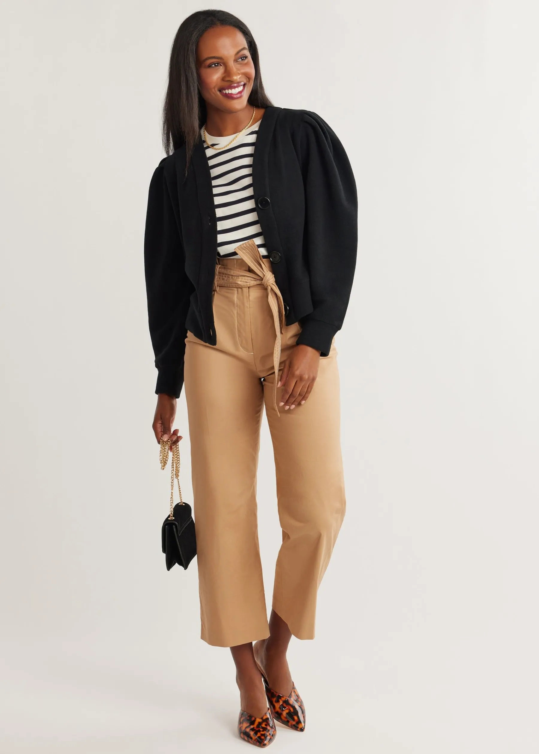 Kelly Puff Sleeve Cardigan-Dudley Stephens Clearance