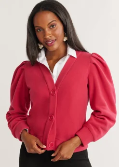 Kelly Puff Sleeve Cardigan-Dudley Stephens Best